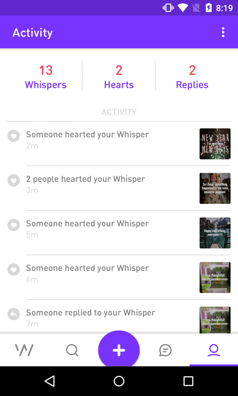 whisper-app-social-media-screenshot